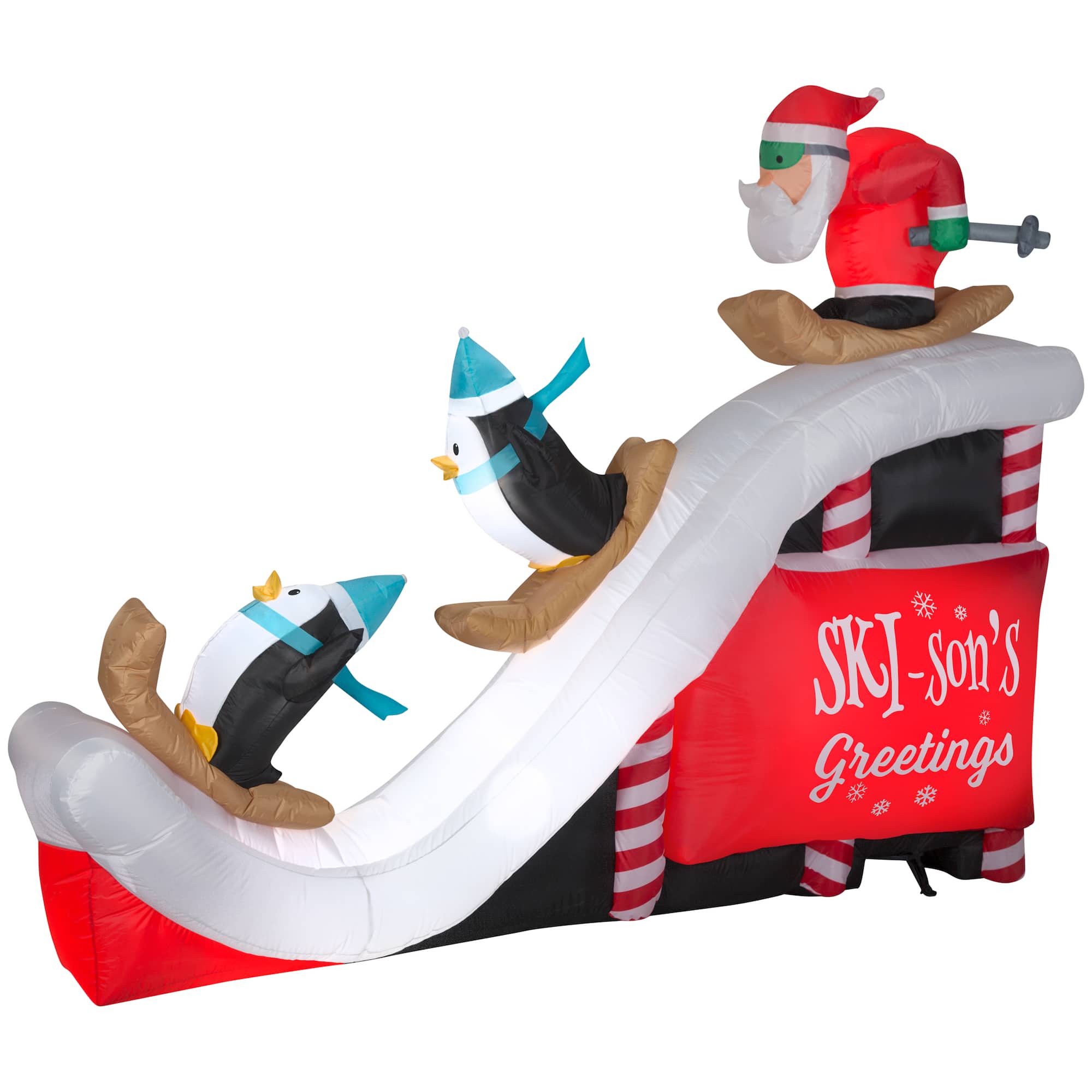 7ft. Airblown® Inflatable Christmas Santa Ski Scene